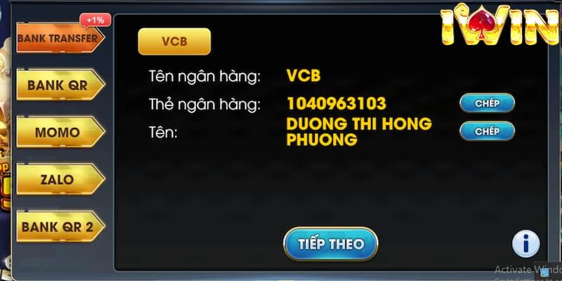 Lưu ý nạp và rút tiền iWin bằng mạng Vietnammobile