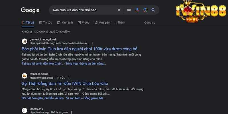 Nhận biết giao diện iwin club bị giả mạo