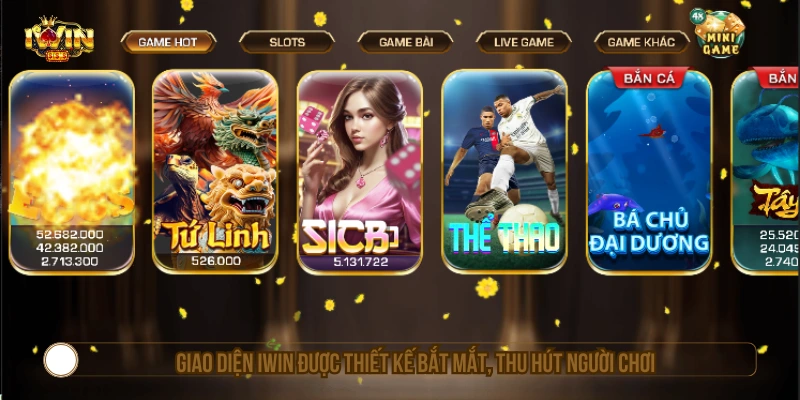IWIN - Link Vào IWINCLUB, Tải App IWIN Club Mới Nhất Giao diện IWIN được thiết kế rõ ràng