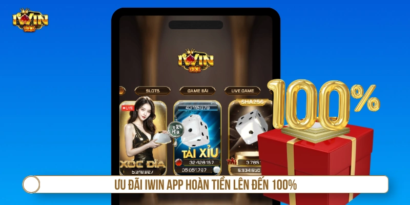 Ưu đãi IWIN app hoàn tiền lên đến 100%